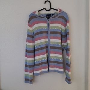 The cutest zip up knit sweater.. Crazy Horse.